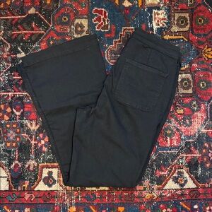 Old Navy 12 Dark Black Extra High Rise Flare Wide Leg Trouser Jeans